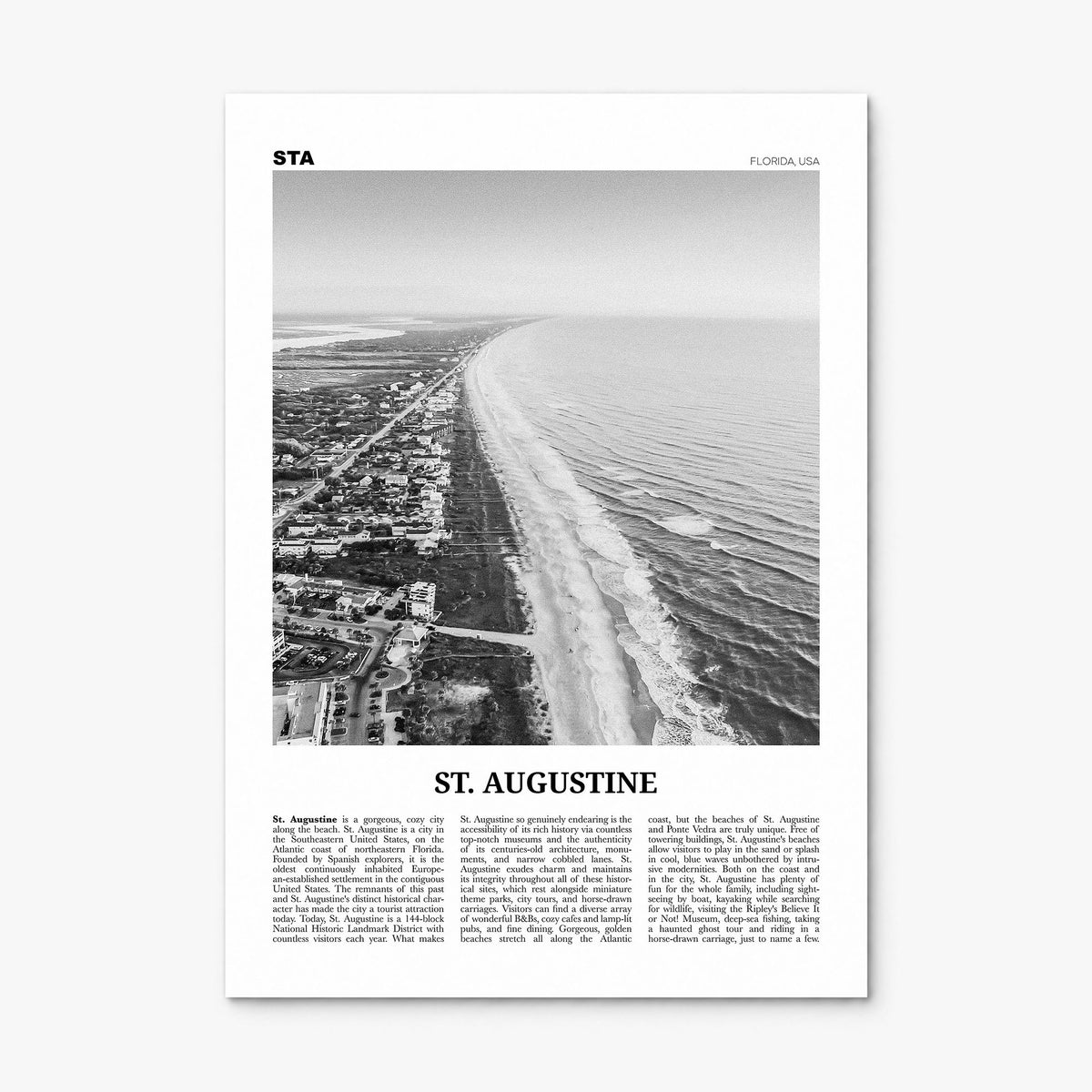 St. Augustine Newspaper No 2 Poster, print only (unframed)