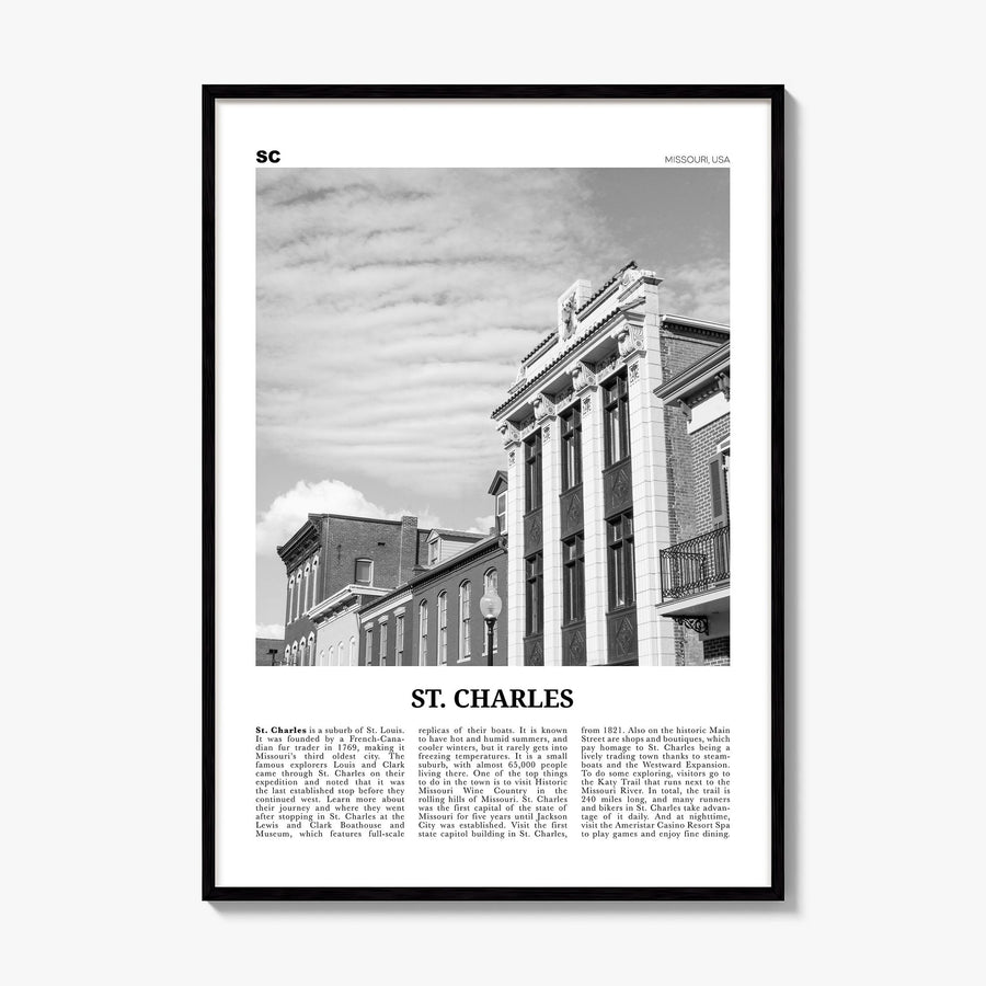 St. Charles, Missouri Newspaper Poster, framed poster mockup