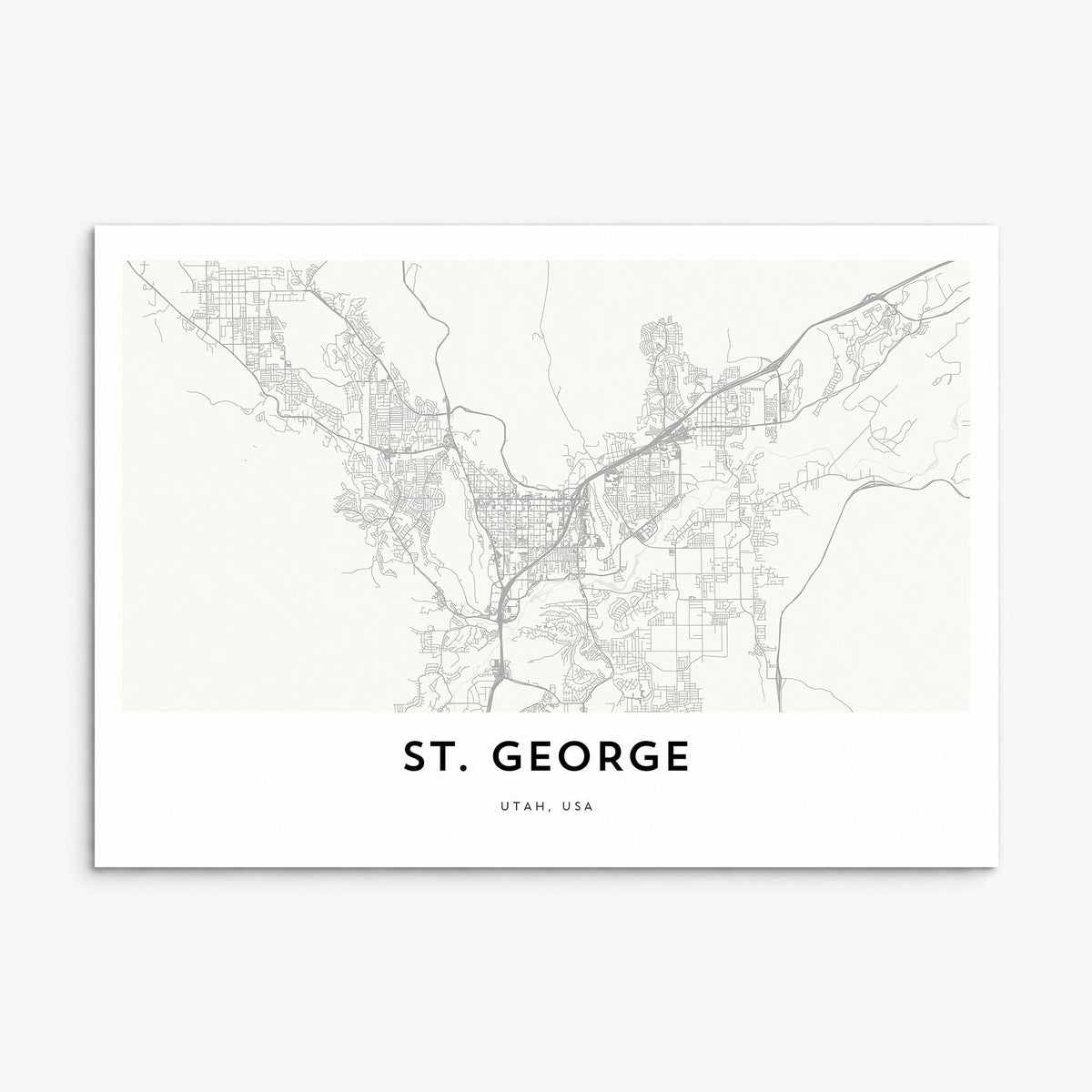 St. George, Utah Map Poster, print only (unframed)