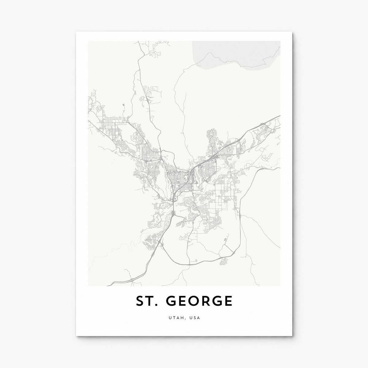 St. George, Utah Map Poster, print only (unframed)
