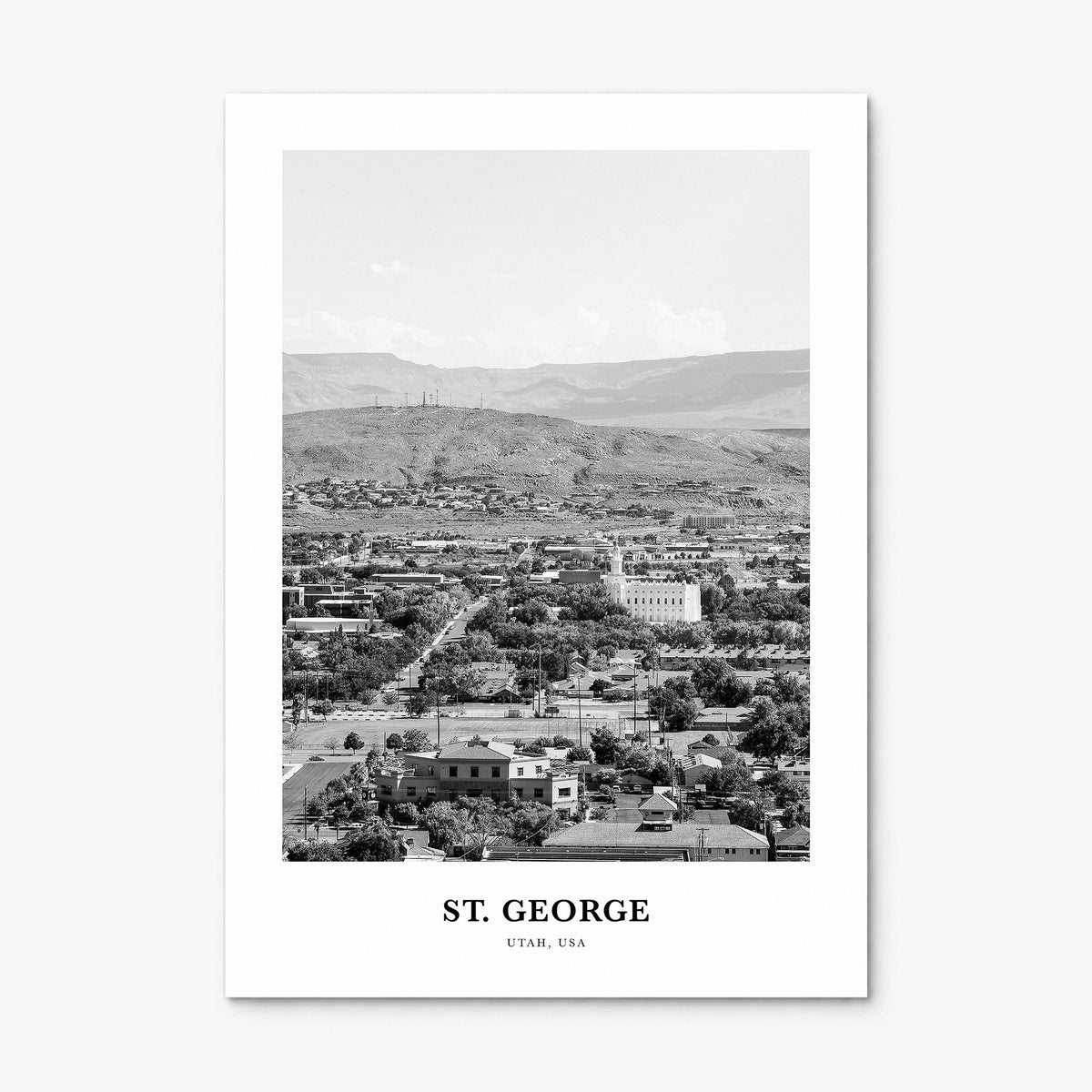 St. George, Utah Classic Poster, print only (unframed)