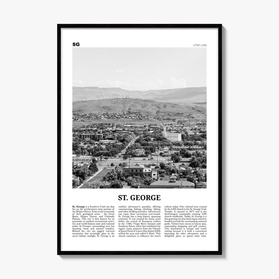 St. George, Utah Newspaper Poster, framed poster mockup