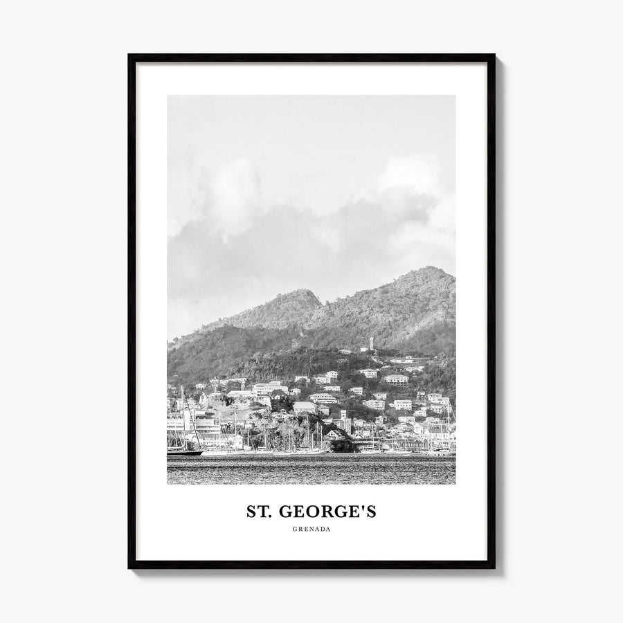 St. George's, Grenada Classic Poster, framed poster mockup