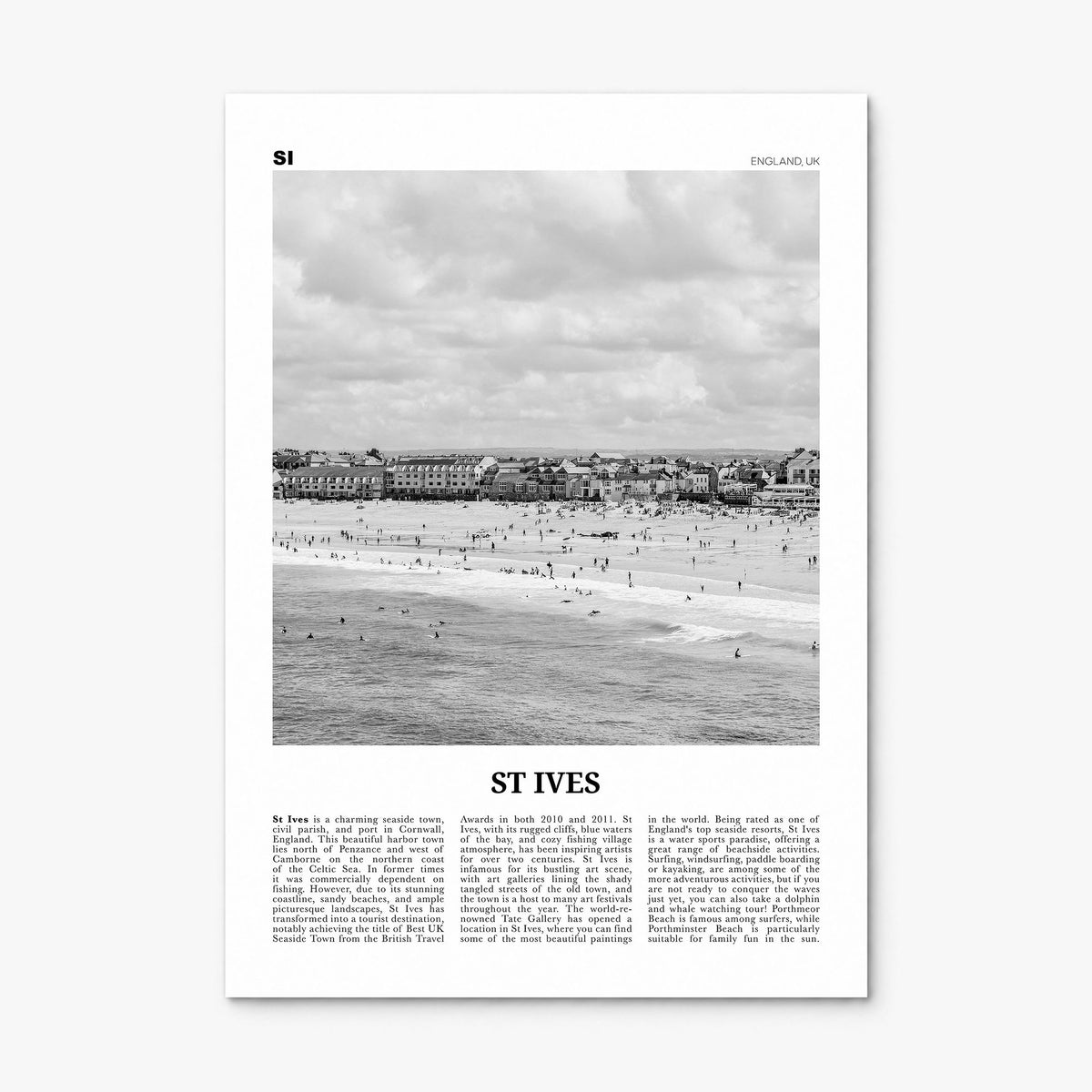 St. Ives Newspaper Poster, print only (unframed)