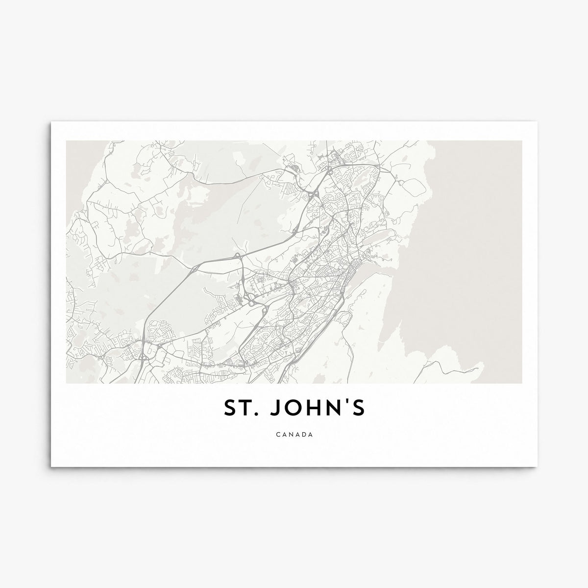 St. John's Map Poster, print only (unframed)