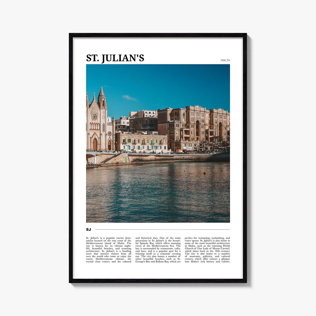 St. Julian's Travel Poster