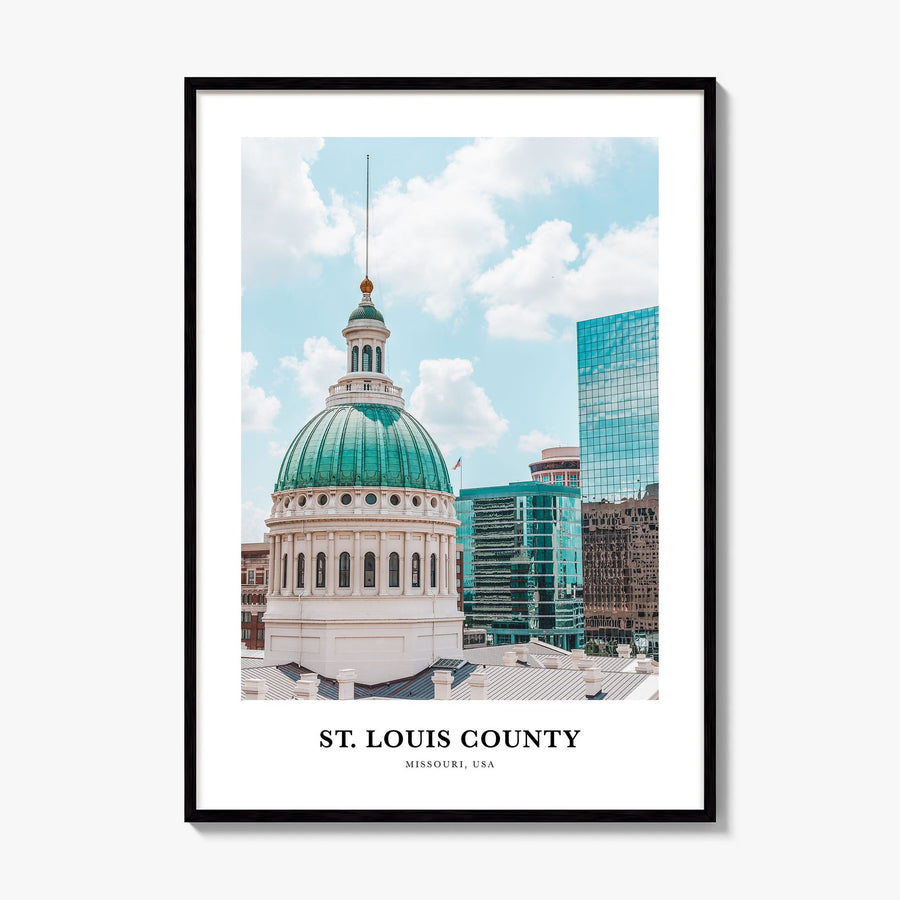 St. Louis County Classic Poster, framed poster mockup