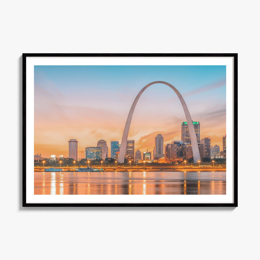St. Louis Photo Poster, framed poster mockup, white border