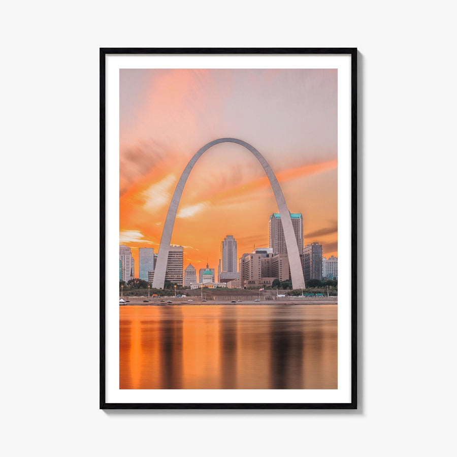 St. Louis no. 1 colorful photo poster of Missouri, USA – vertical wall art, unframed print shown in interior mockup