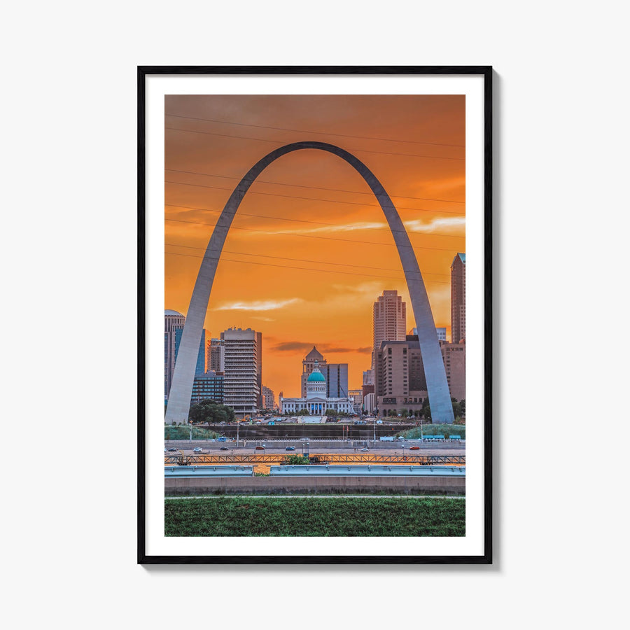 St. Louis no. 2 colorful photo poster of Missouri, USA – vertical wall art, unframed print shown in interior mockup