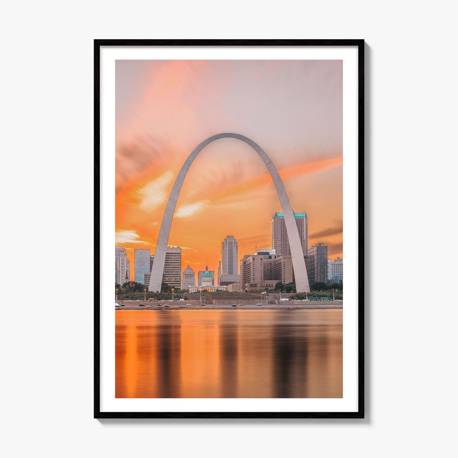St. Louis Photo No 1 Poster, framed poster mockup, white border