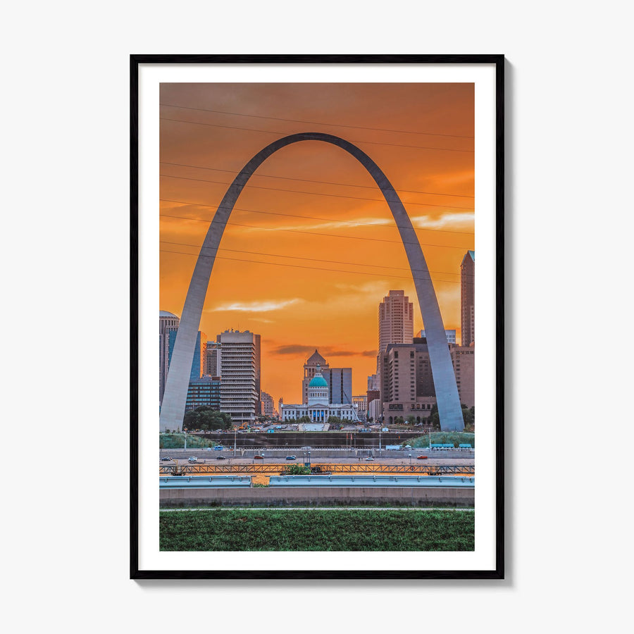 St. Louis Photo No 2 Poster, framed poster mockup, white border