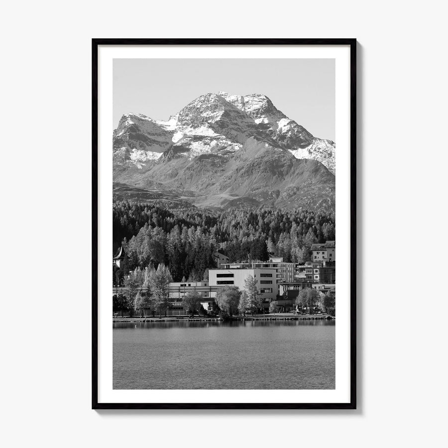 St. Moritz Photo Poster, framed poster mockup, white border