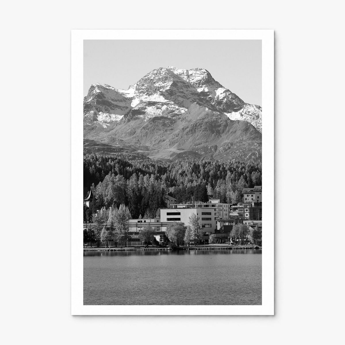 St. Moritz Photo Poster, print only (unframed), white border