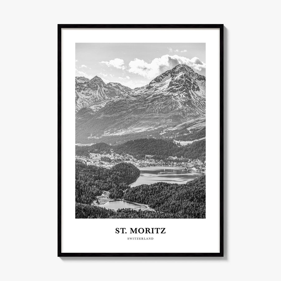 St. Moritz Classic Poster, framed poster mockup