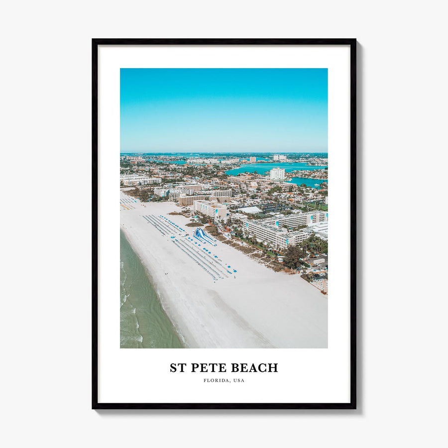 St. Pete Beach Classic Poster, framed poster mockup