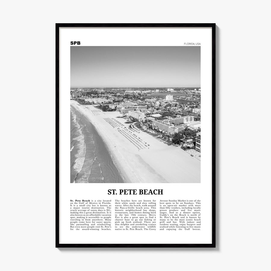St. Pete Beach Newspaper No 1 Poster, framed poster mockup
