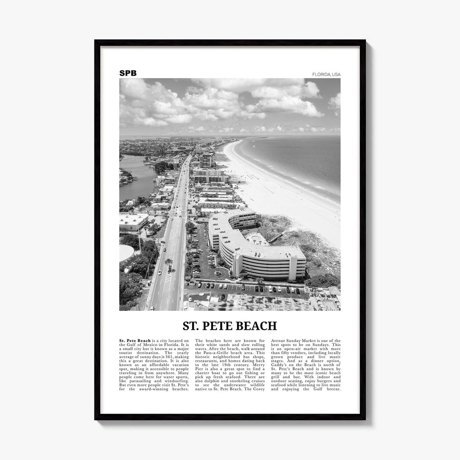 St. Pete Beach Newspaper No 2 Poster, framed poster mockup