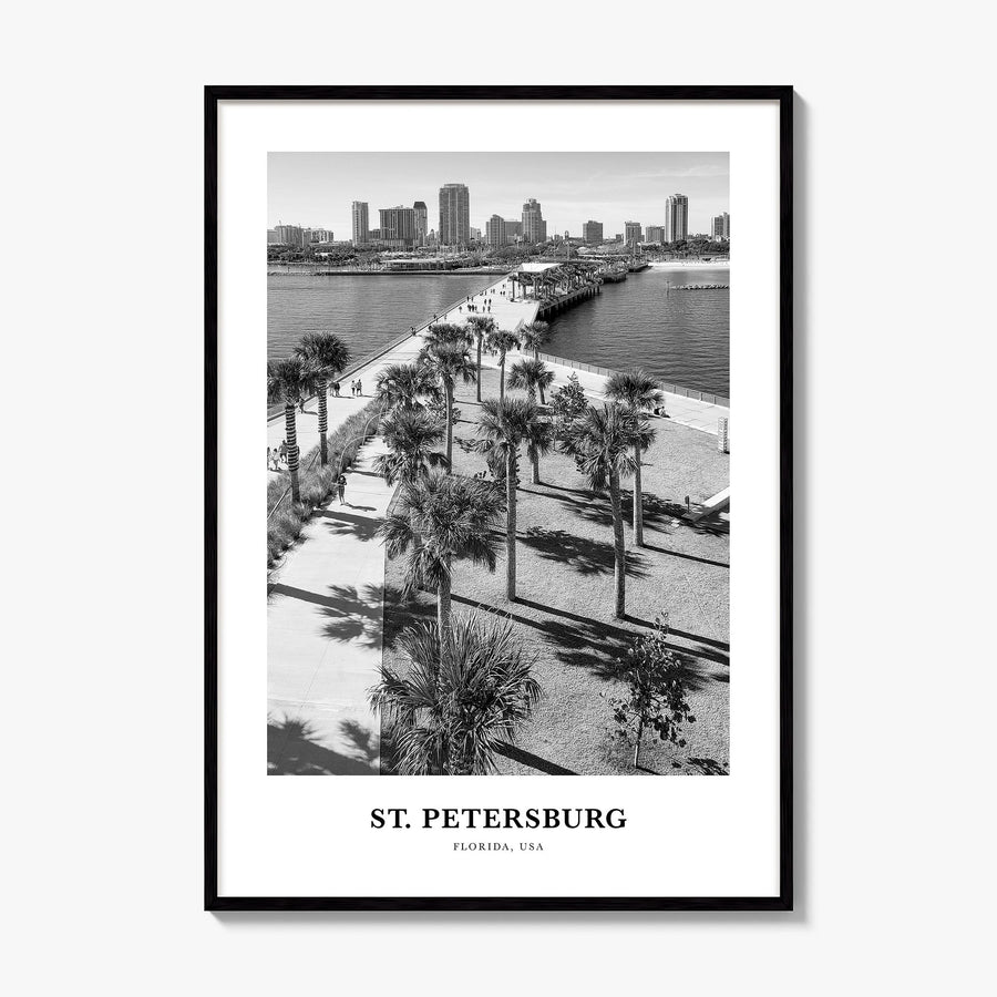 St. Petersburg, Florida Classic No 2 Poster, framed poster mockup