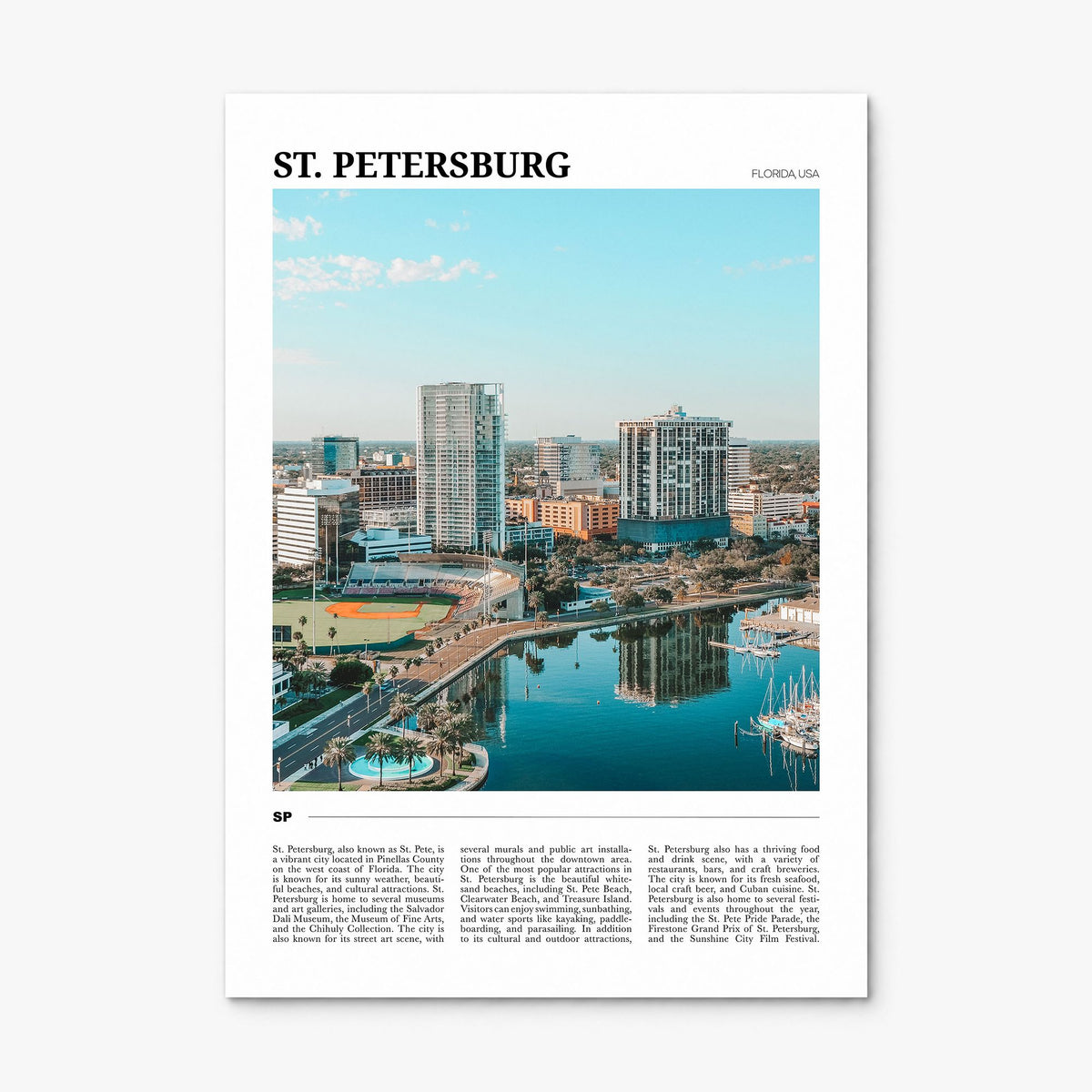 St. Petersburg, Florida Travel Poster, print only (unframed)