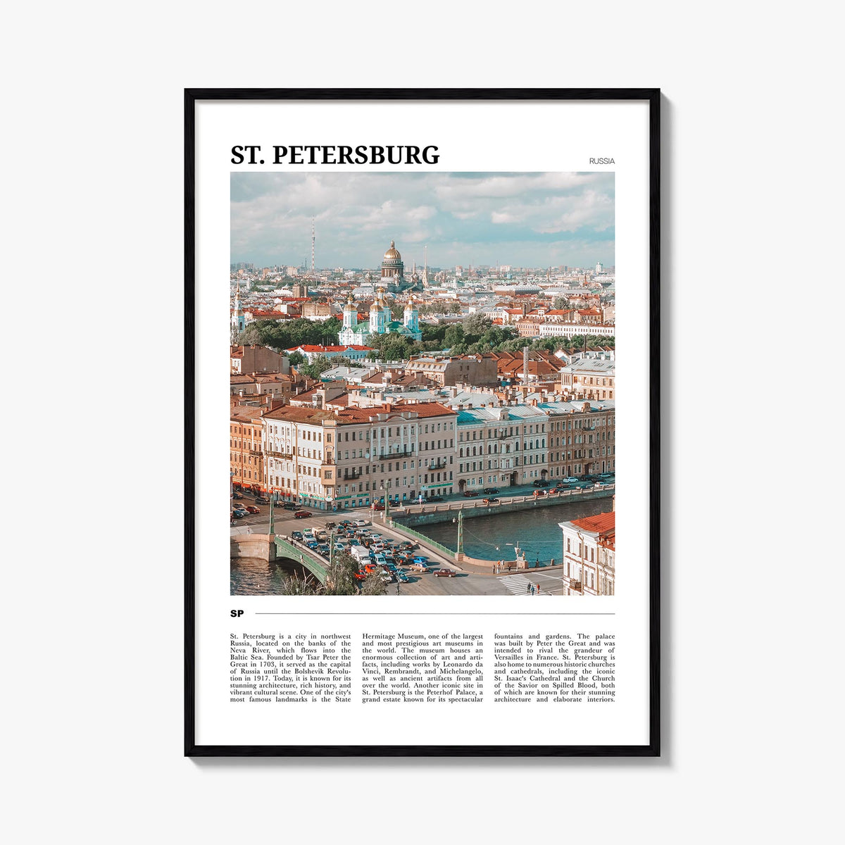 St. Petersburg, Russia Travel Poster