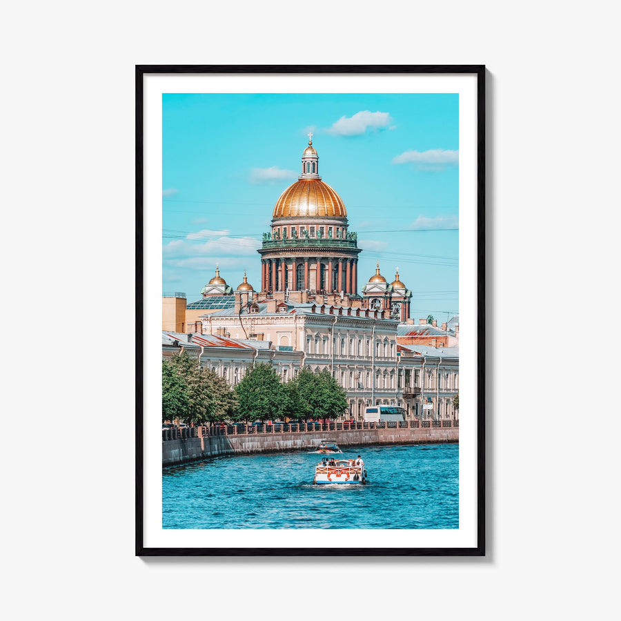 St. Petersburg, Russia no. 2 colorful photo poster of Russia – vertical wall art, unframed print shown in interior mockup