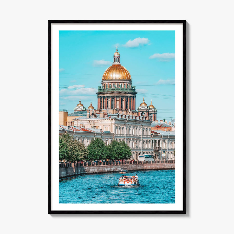 St. Petersburg, Russia Photo No 2 Poster, framed poster mockup, white border