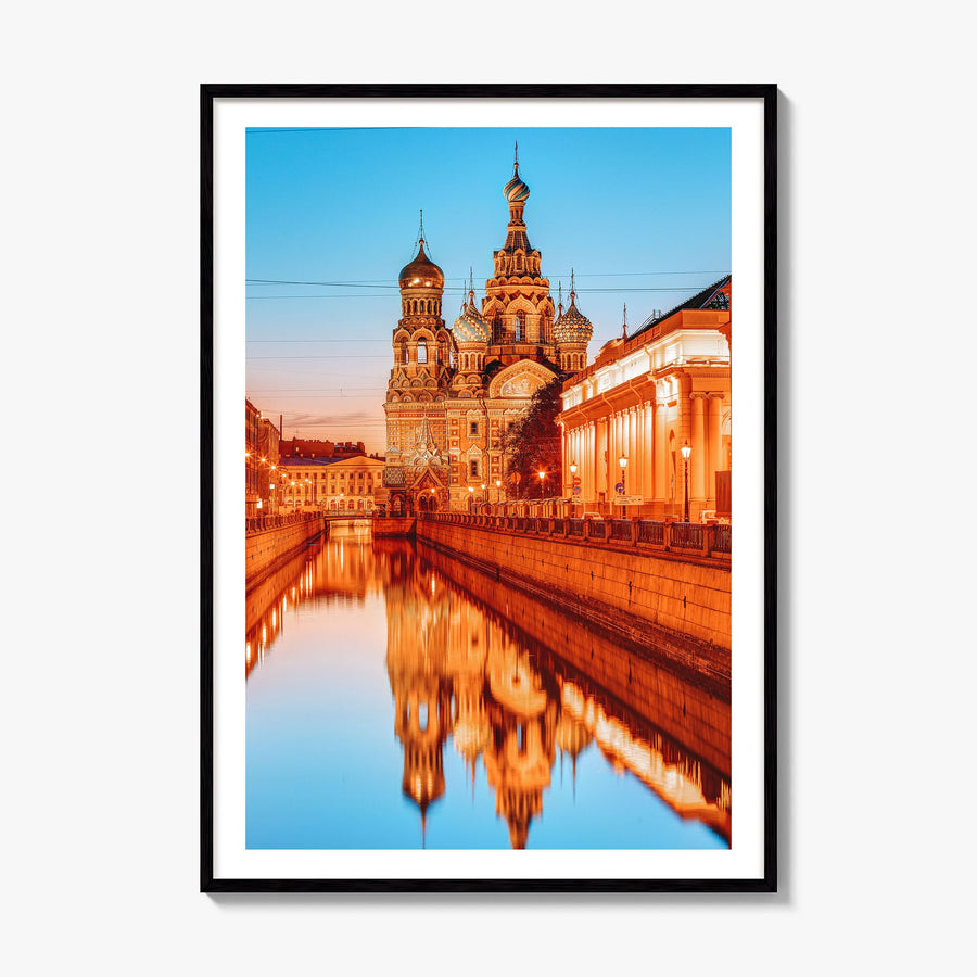St. Petersburg, Russia Photo No 3 Poster, framed poster mockup, white border