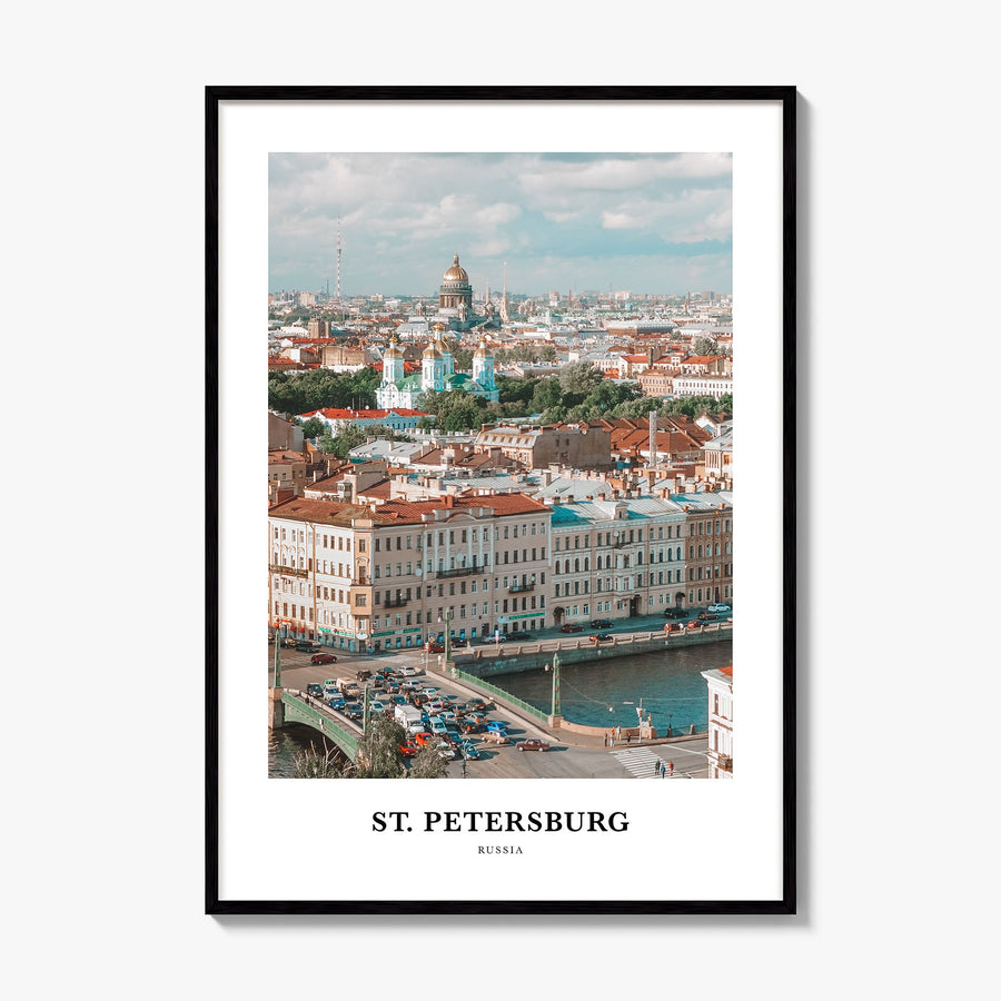 St. Petersburg, Russia Classic Poster, framed poster mockup