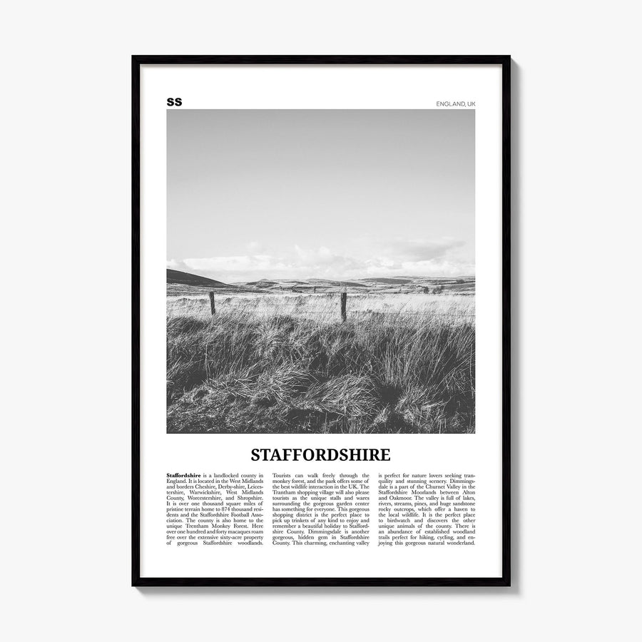Staffordshire Newspaper Poster, framed poster mockup