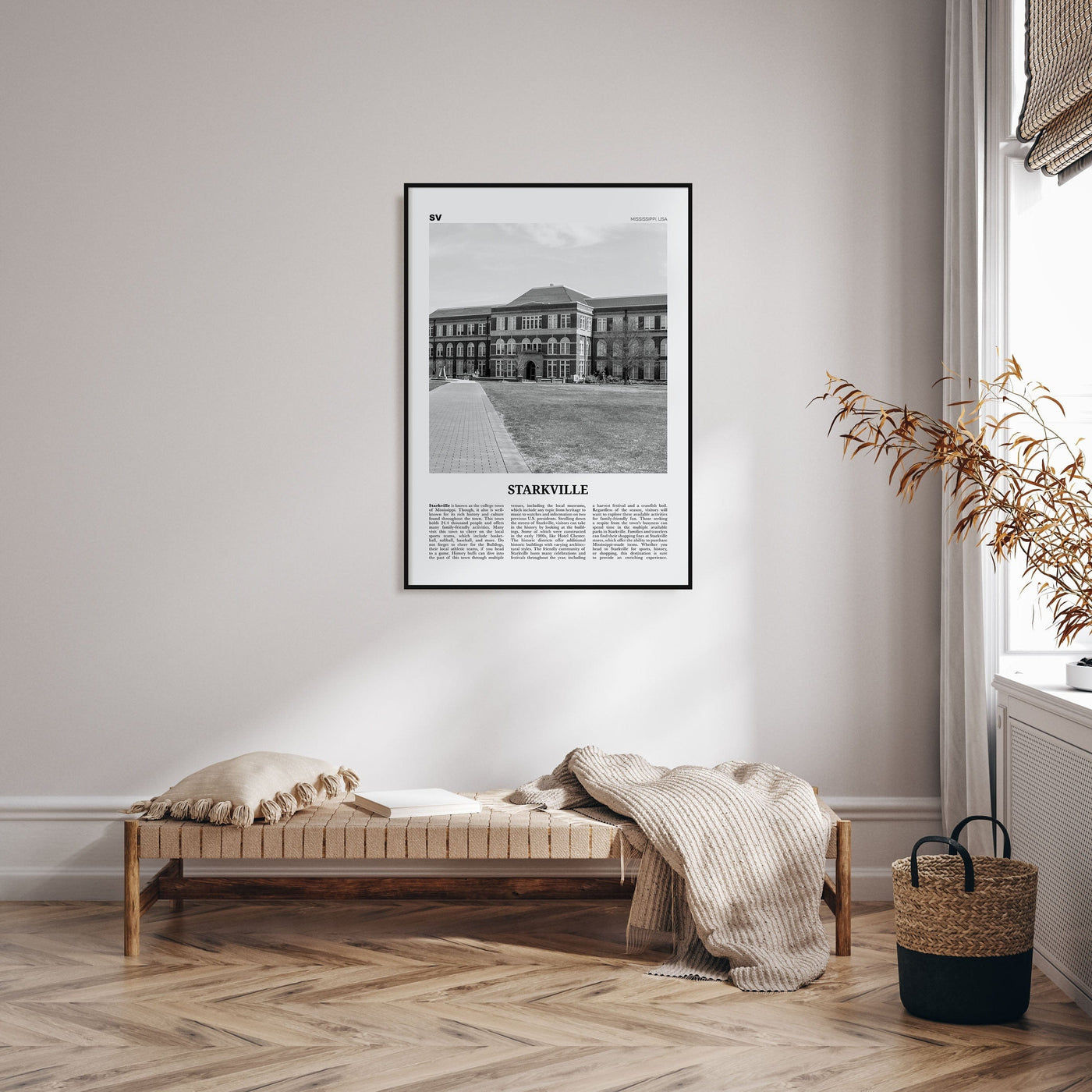 Starkville Poster Nbourhood Travel B&W Poster