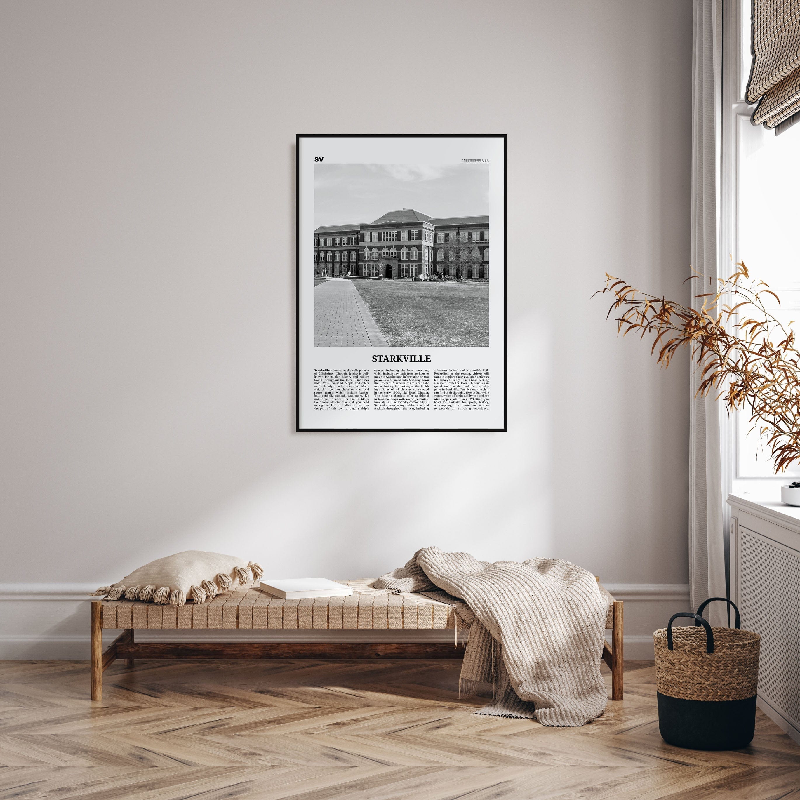 Starkville Poster Nbourhood Travel B&W Poster