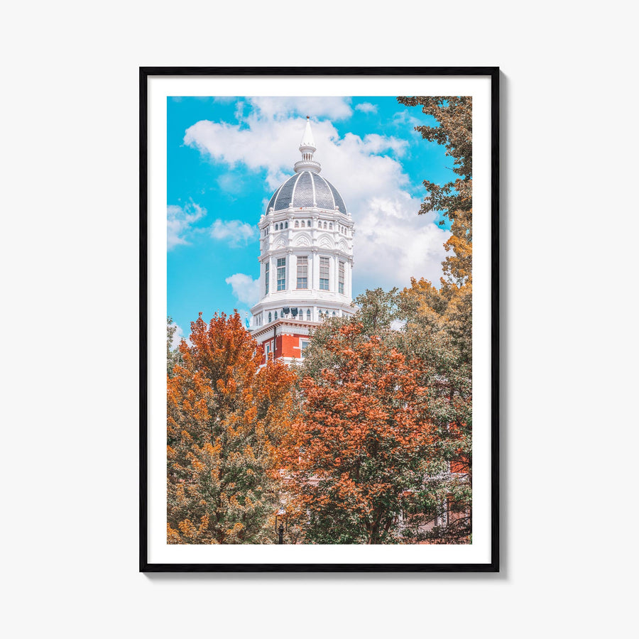 State College colorful photo poster of Pennsylvania, USA – vertical wall art, unframed print shown in interior mockup