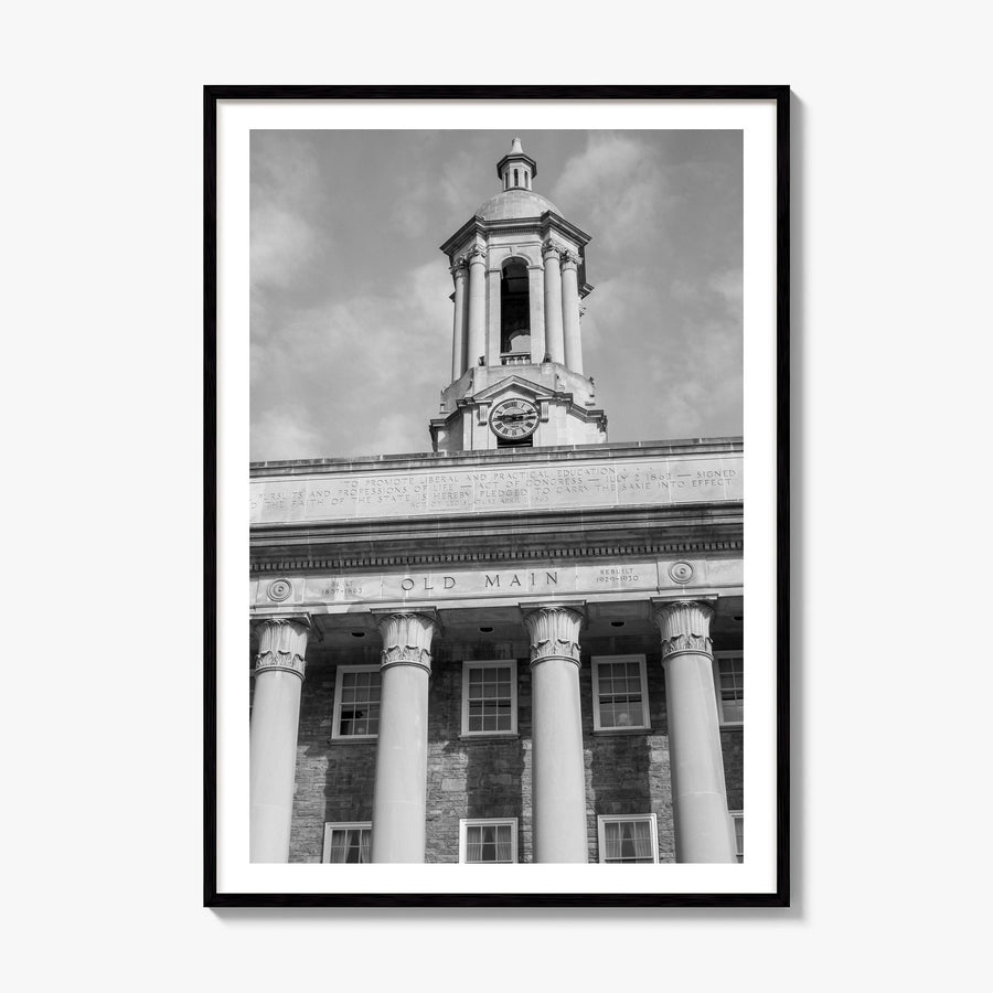 State College Photo Poster, framed poster mockup, white border