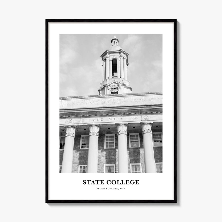State College Classic Poster, framed poster mockup