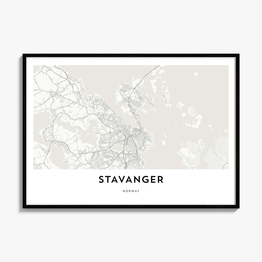 Stavanger Map Poster, framed poster mockup