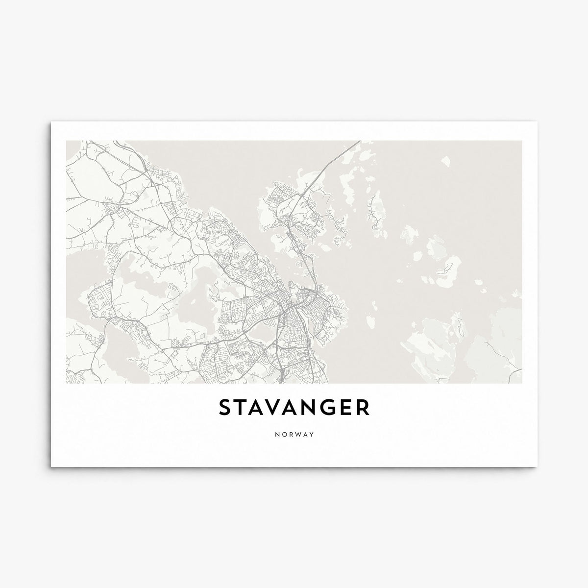 Stavanger Map Poster, print only (unframed)