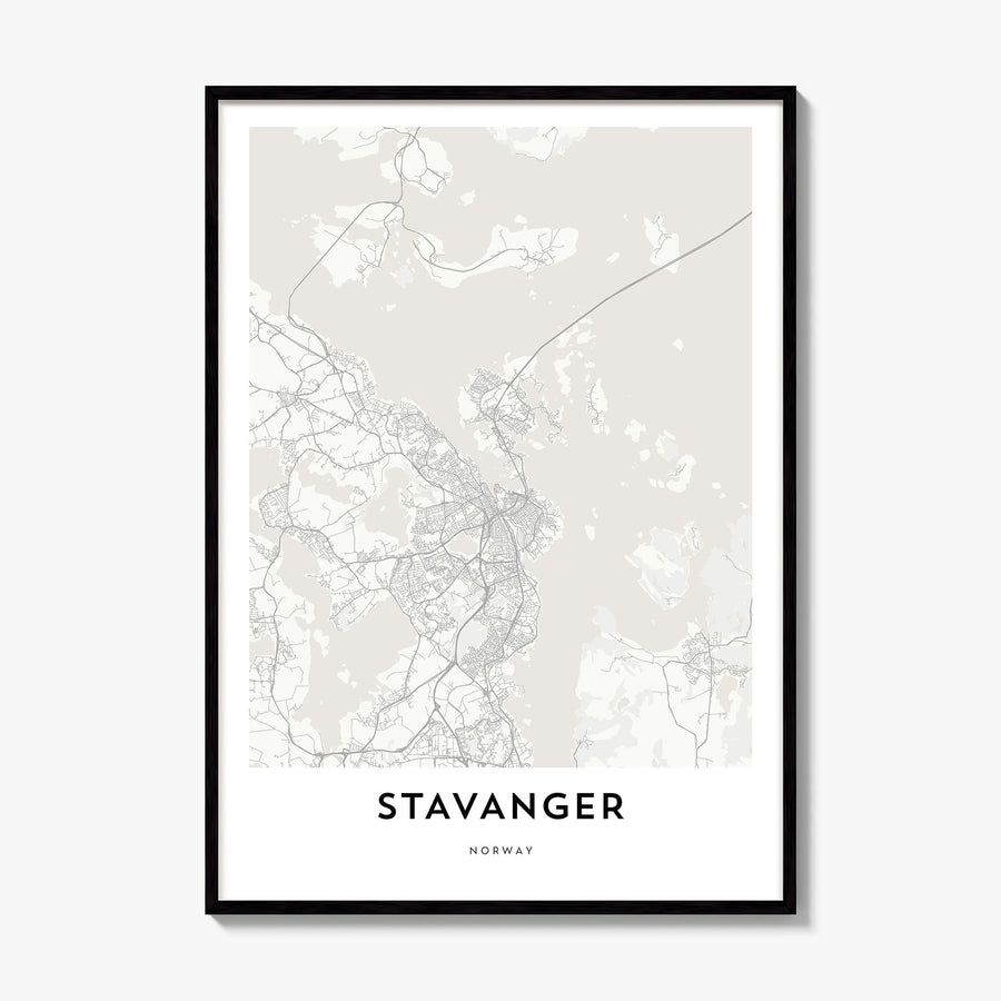 Stavanger Map Poster, framed poster mockup