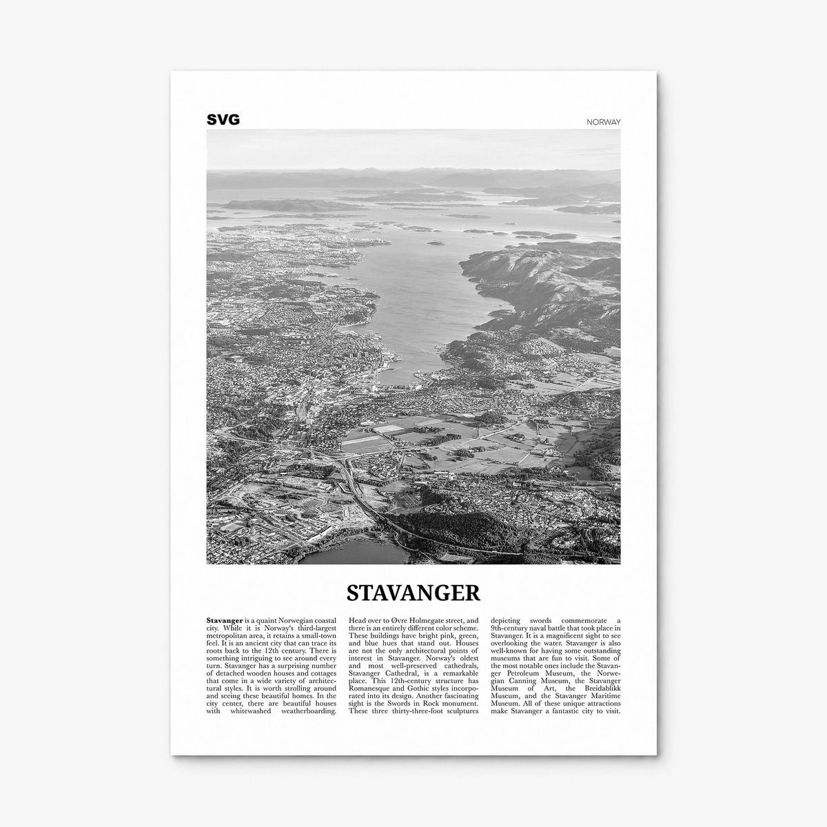Stavanger Newspaper Poster, print only (unframed)