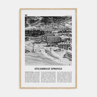 Steamboat Springs No 1 Poster Natural Wood / 8x12 in Nbourhood Travel B&W Poster