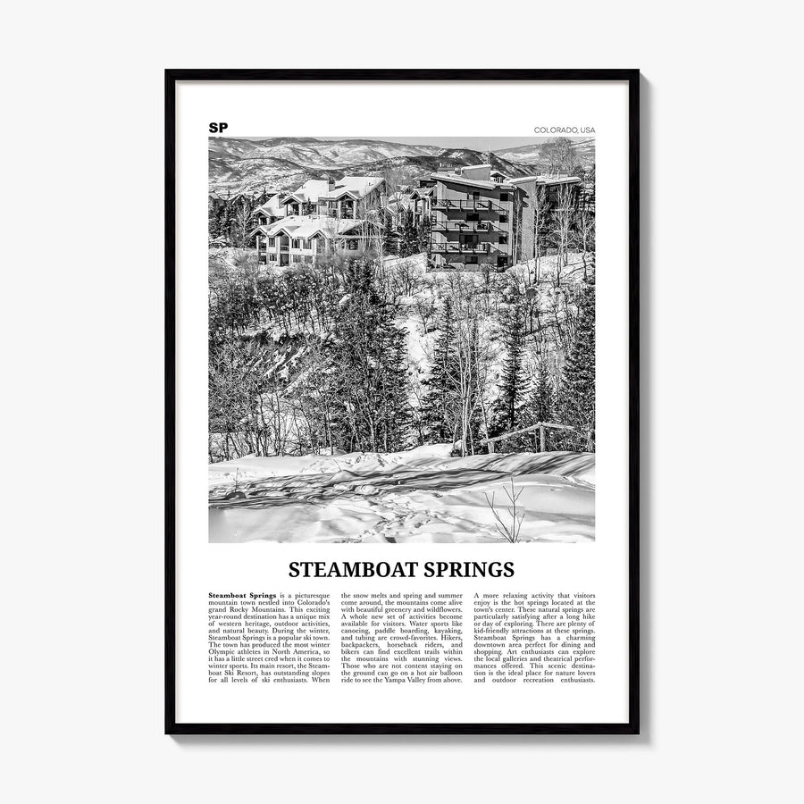 Steamboat Springs Newspaper No 2 Poster, framed poster mockup