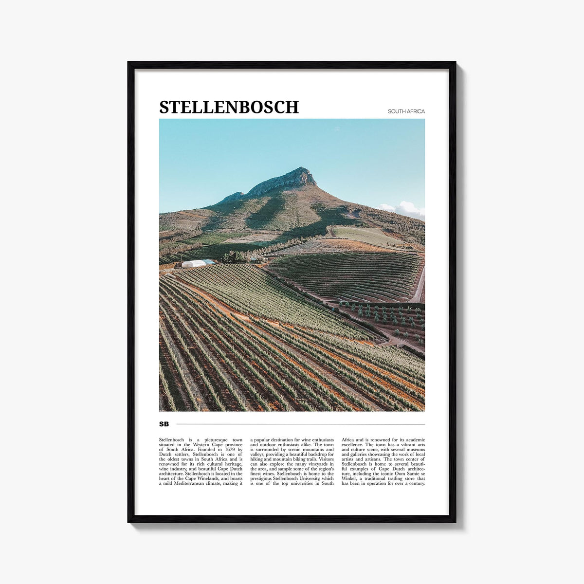 Stellenbosch Travel Poster