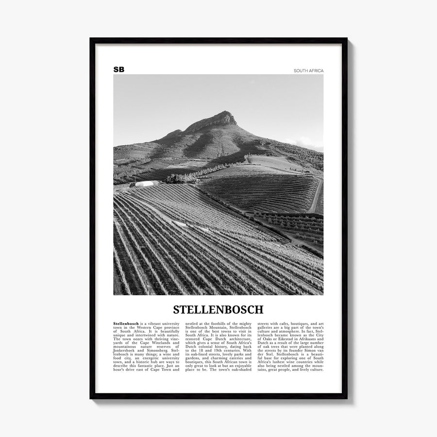Stellenbosch Newspaper Poster, framed poster mockup