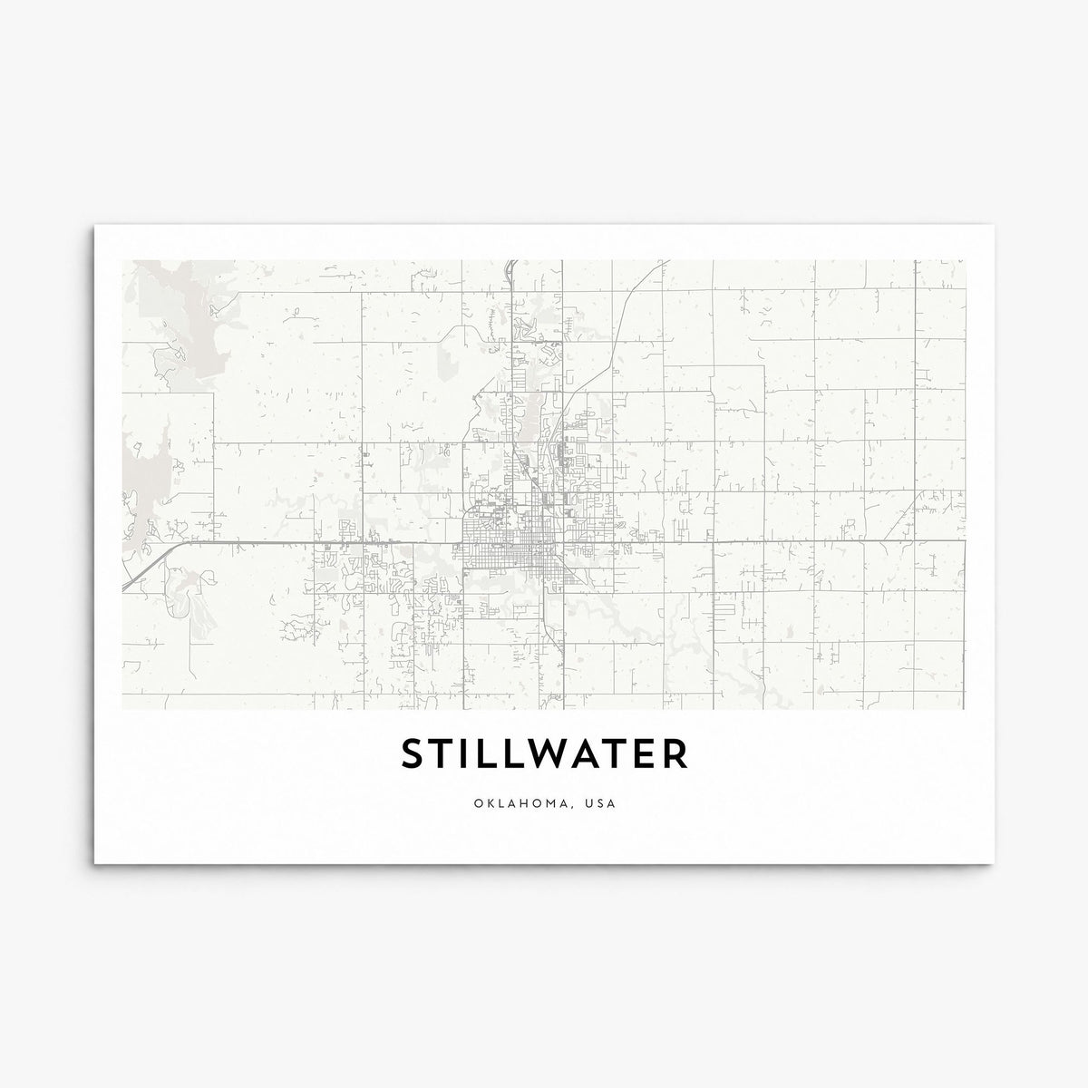 Stillwater Map Poster, print only (unframed)