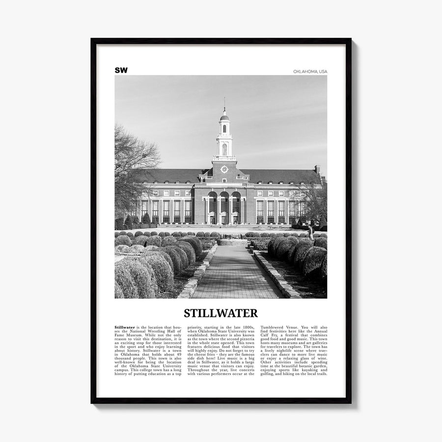 Stillwater Newspaper Poster, framed poster mockup