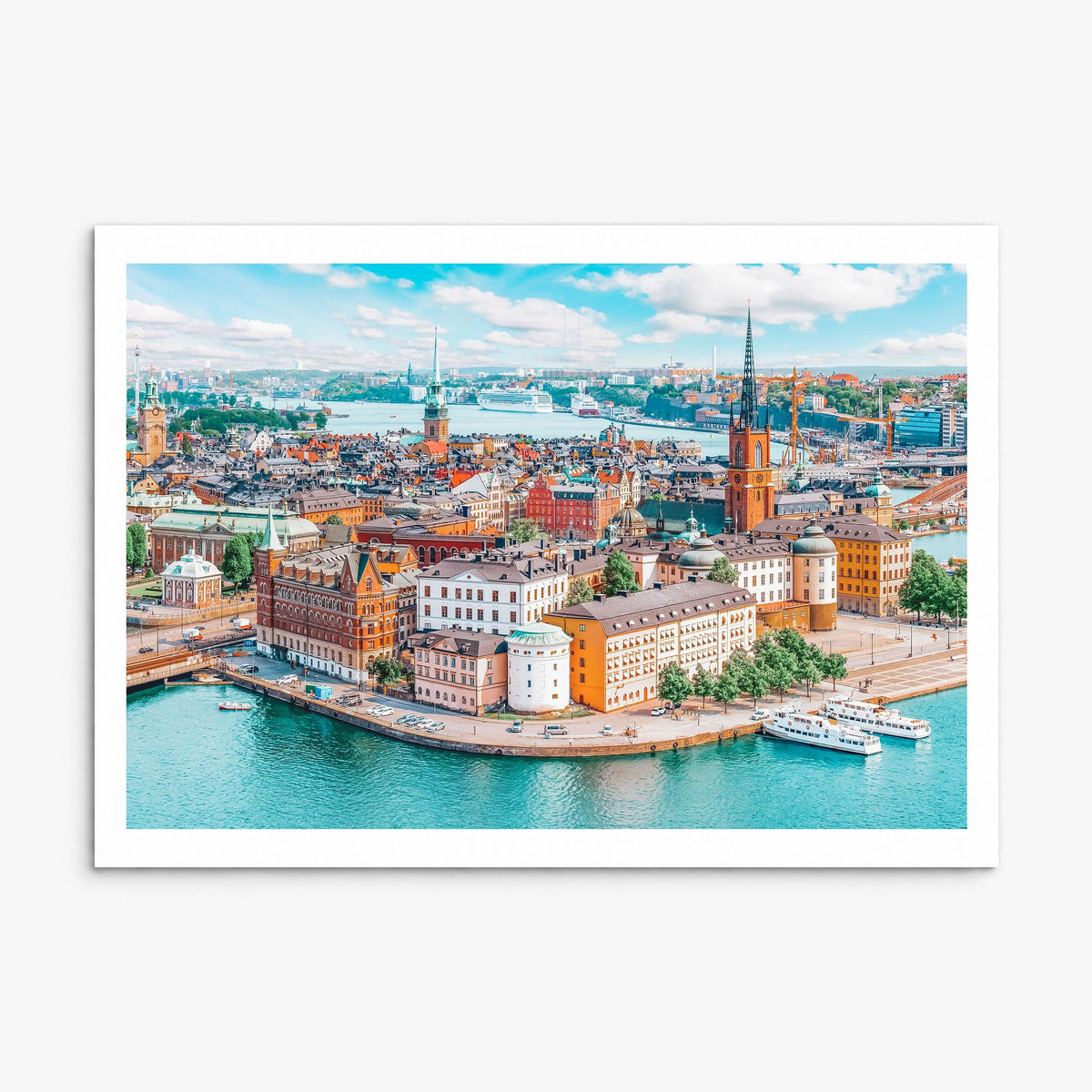Stockholm Photo Poster, print only (unframed), white border