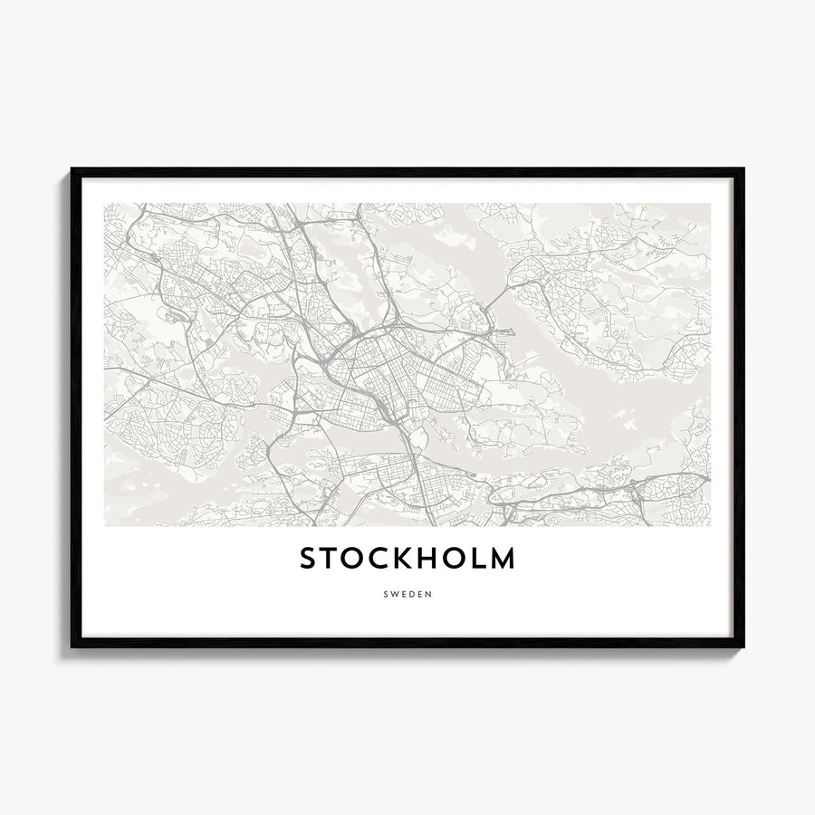 Stockholm Map Poster, framed poster mockup