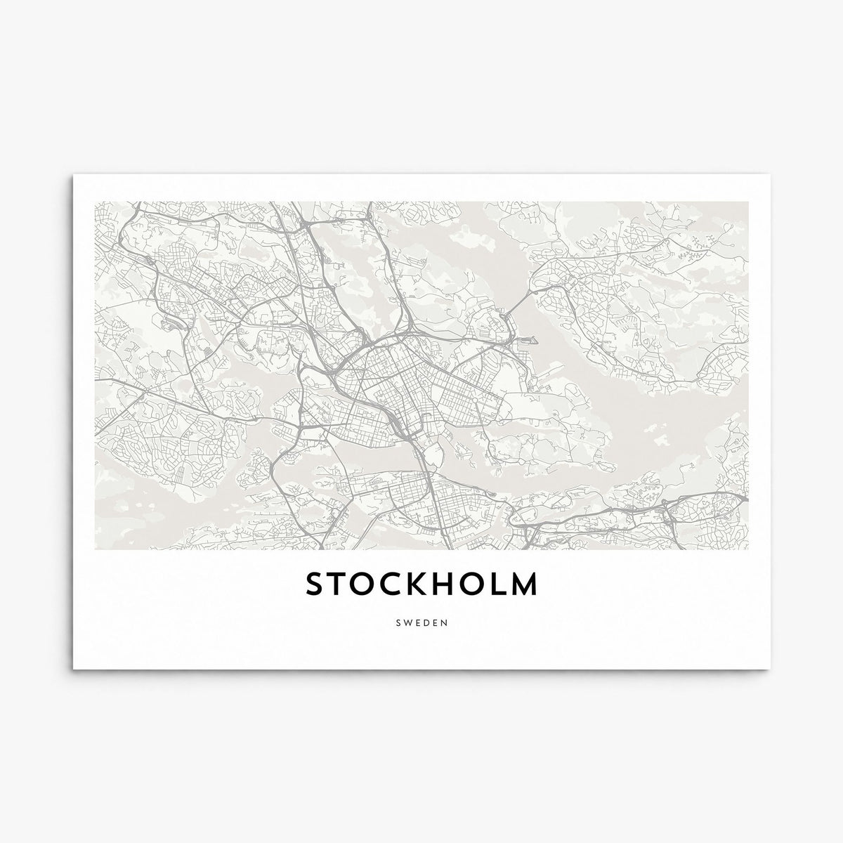 Stockholm Map Poster, print only (unframed)