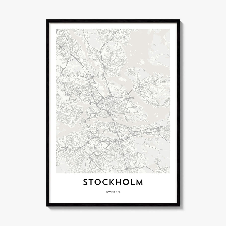Stockholm Map Poster, framed poster mockup
