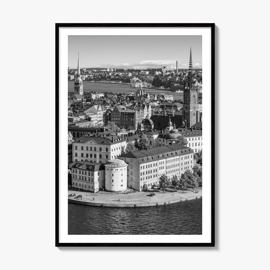 Stockholm Photo Poster, framed poster mockup, white border